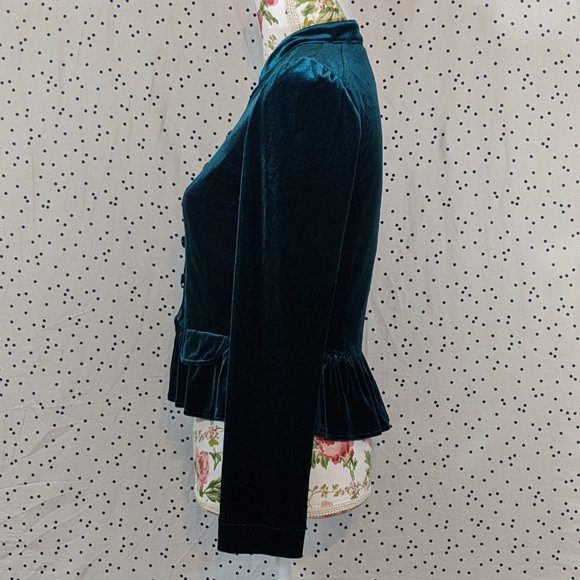 Grevercute Velvet Peplum Top - Size S - Picture 3 of 8